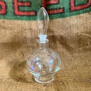 French Glass Modele Depose Art Glass Decoration Swirl Perfume Scent Decanter